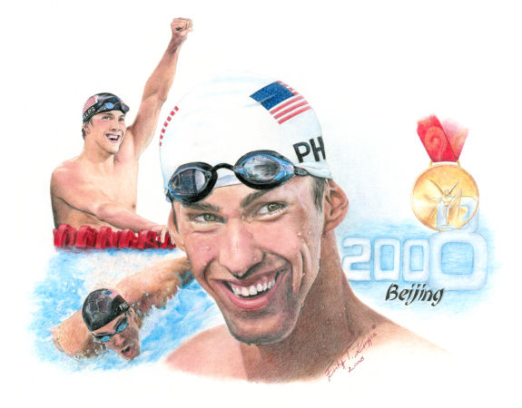 Michael Phelps Color Print